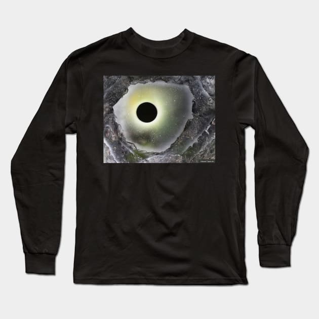 Total Eclipse from the Cavern Long Sleeve T-Shirt by Edwardtiptonart